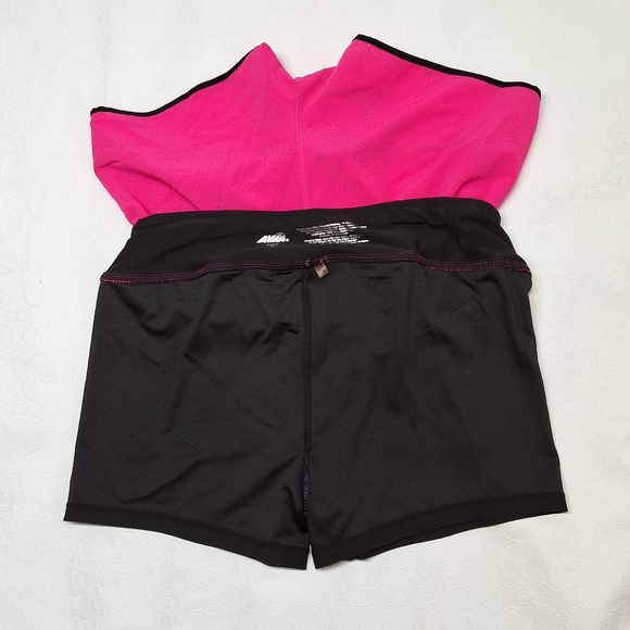 Avia Running Athletic Shorts Pink & Black Size M - Picture 4 of 5